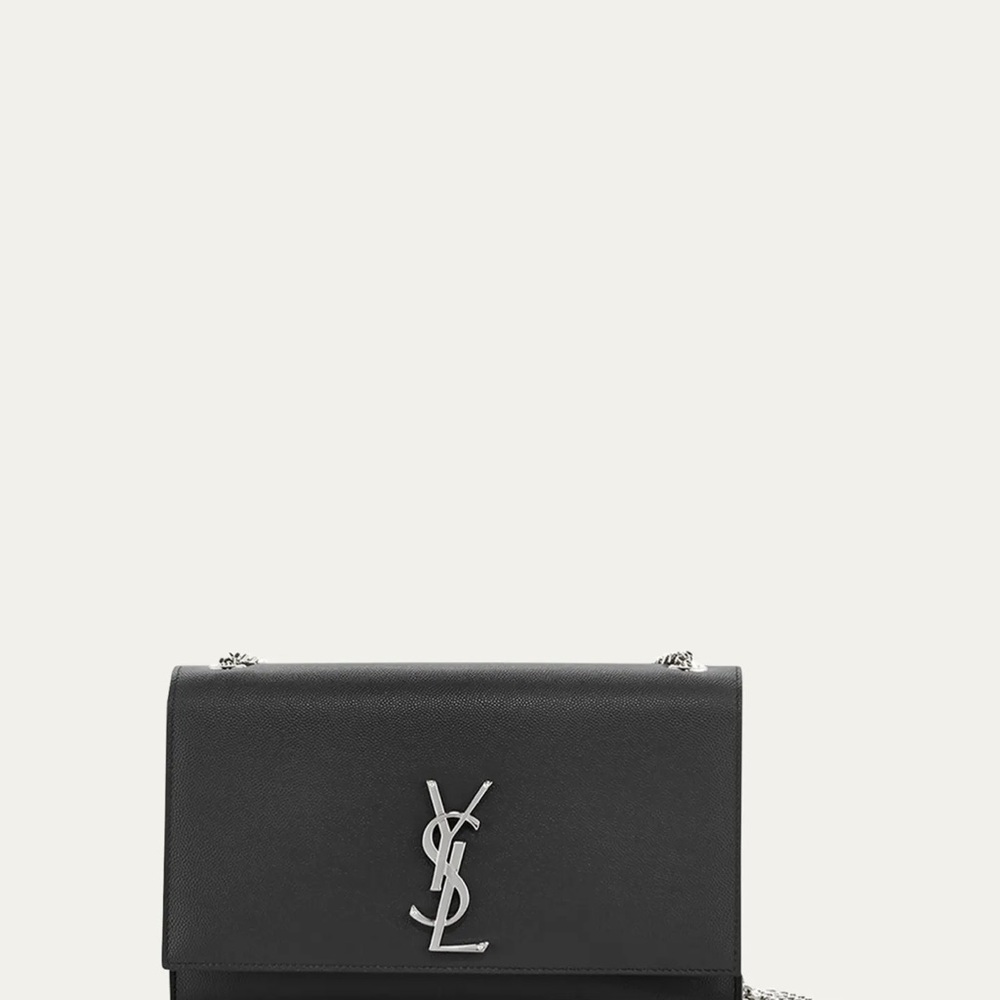 Yves Saint Laurent Black Crossbody Bag with Iconic YSL Logo